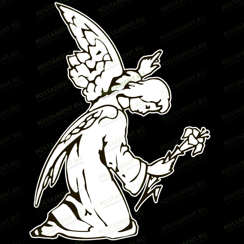 ангел с лилией на памятнике изображение