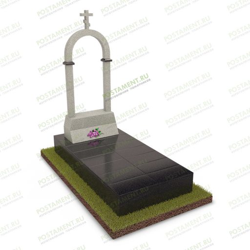 Арка на могилу со стеклом 18926