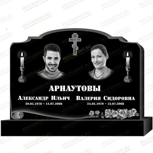 Оформление памятника со свечой 95358