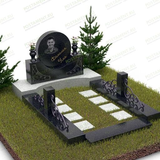 Памятник-зеркало с необычной подставкой 18827