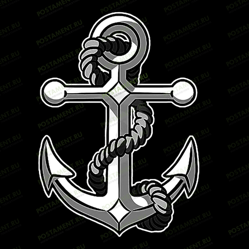 Якорь на памятник из гранита