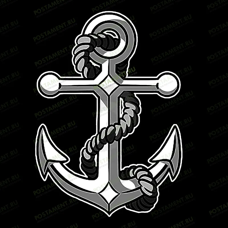 Якорь на памятник из гранита