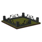 Цоколь на могилу с оградой 22333