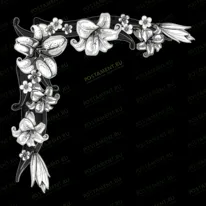 Виньетка с лилиями 96060