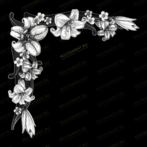 лилии узор для гравировки