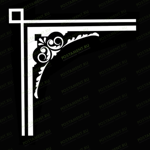 Виньетка с геометрическим узором на памятник 96011