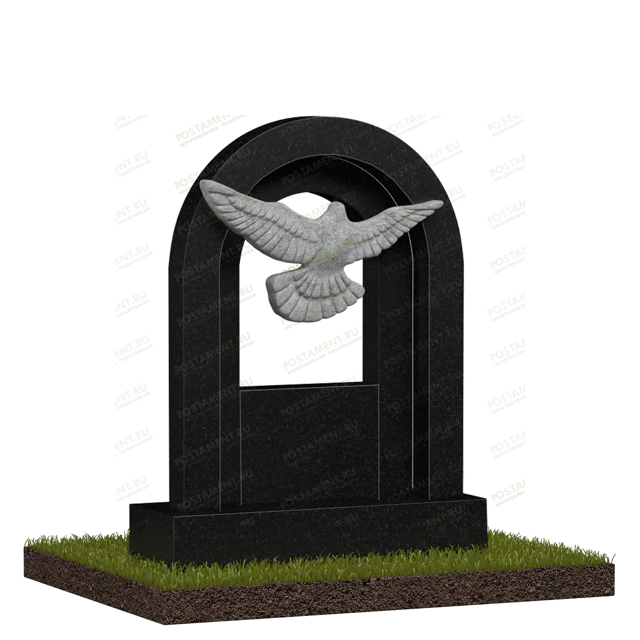 Памятник-арка с голубем