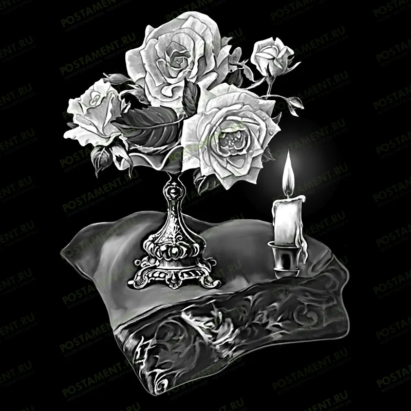 свечи рисунок на памятник 92048