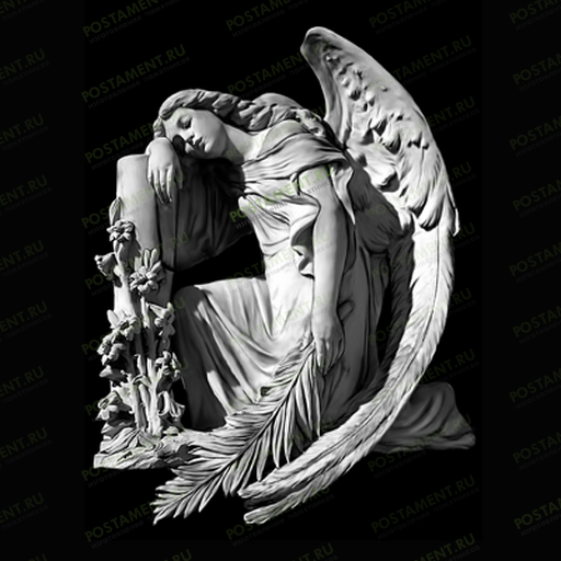 Рисунок ангела для нанесения на памятник