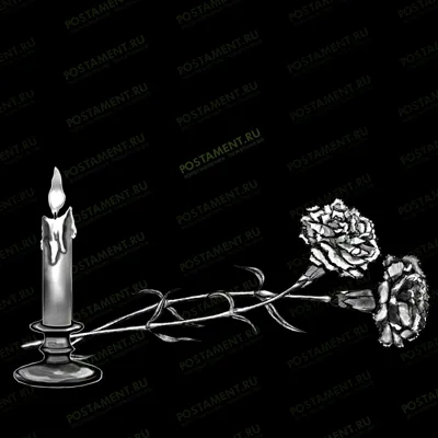 Свеча с гвоздиками на памятник 92015