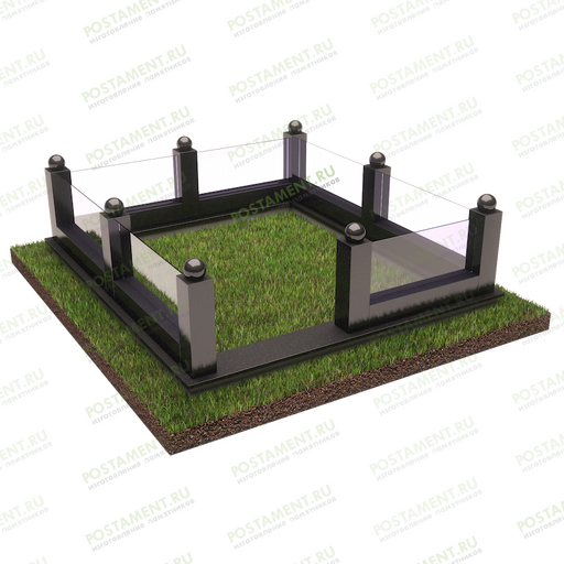 Цоколь стеклянный на могилу 22171
