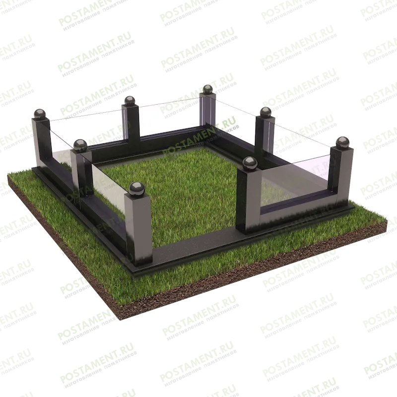 Цоколь стеклянный на могилу 22171