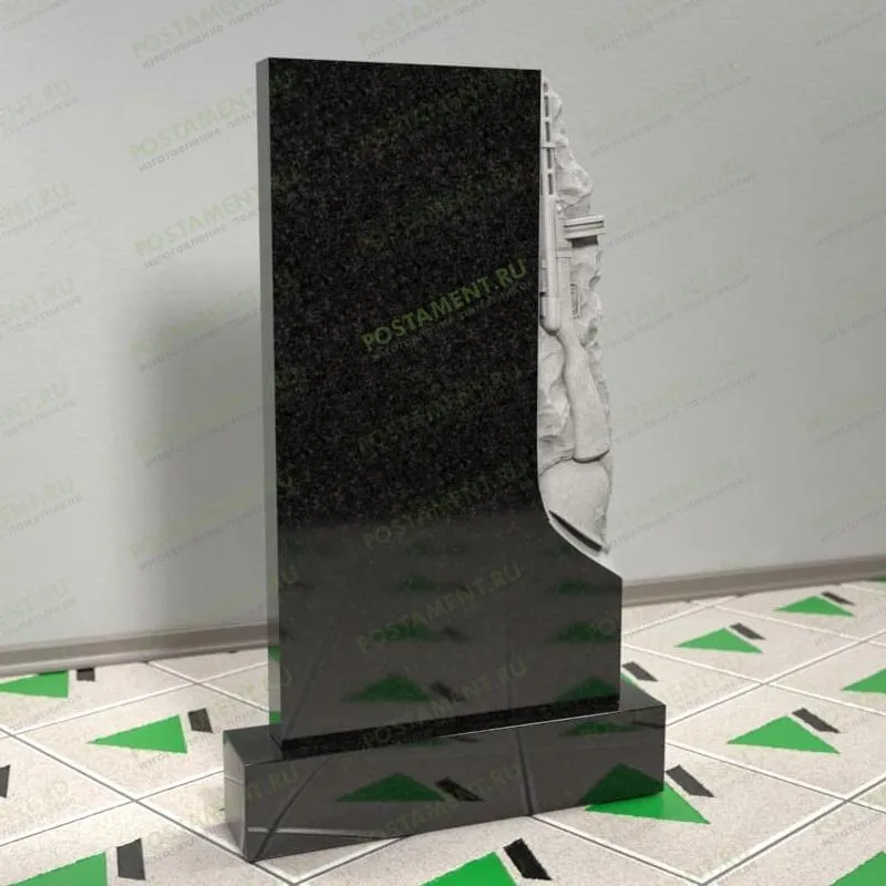 Памятник военному с автоматом на могилу