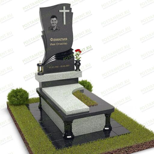 Европейский комплекс с высокой надгробной плитой 18867