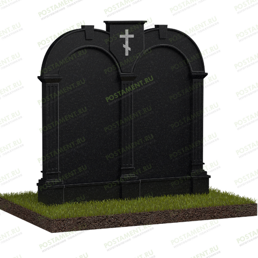 Памятник элитный с пилястрами семейный