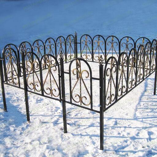 Кованая ограда на кладбище 34012