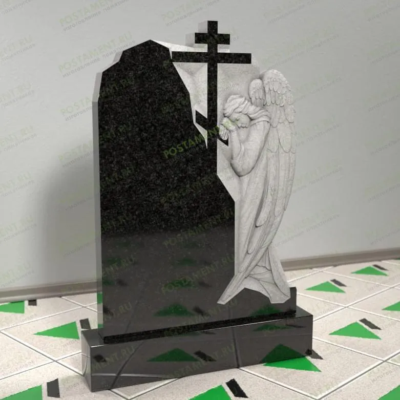 Памятник со скорбящей 14401