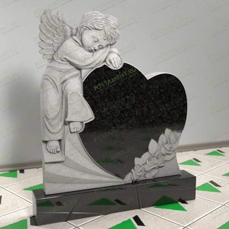 Ангел с сердцем на могилу 13941
