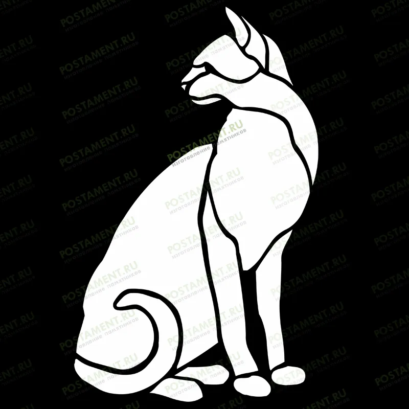 оформление кошка на памятник 91160