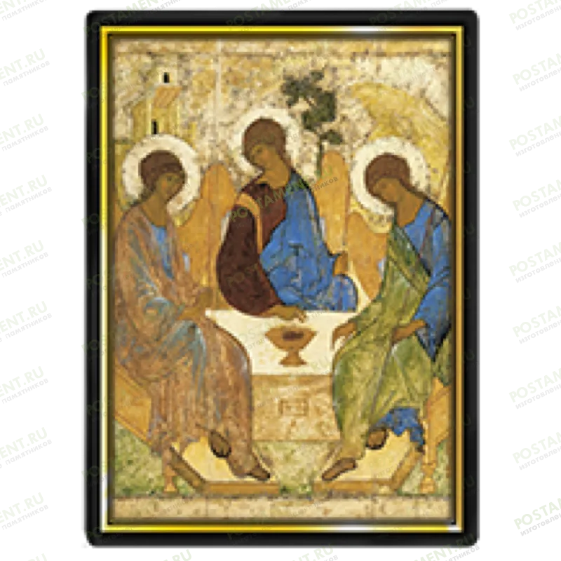 Икона Святая Троица на керамике