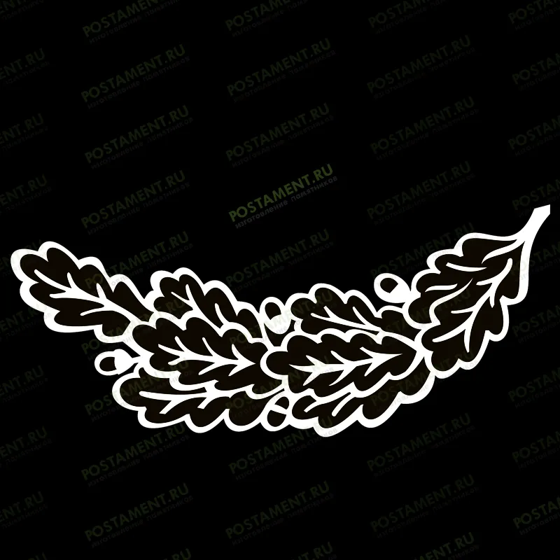 листья дуба для украшения памятника