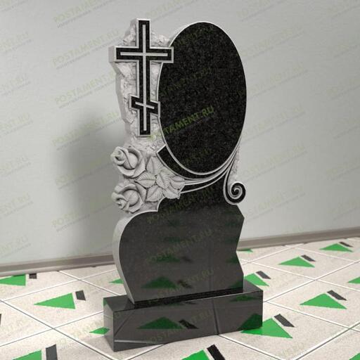 Памятник с розами на могилу 12656