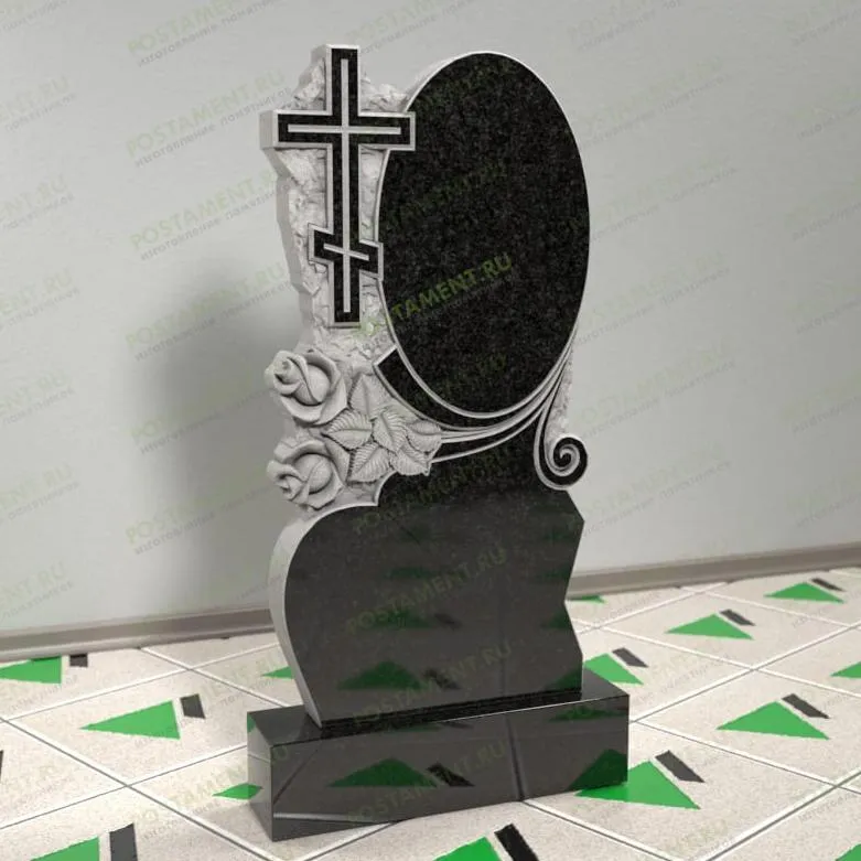 Памятник с розами на могилу 12656
