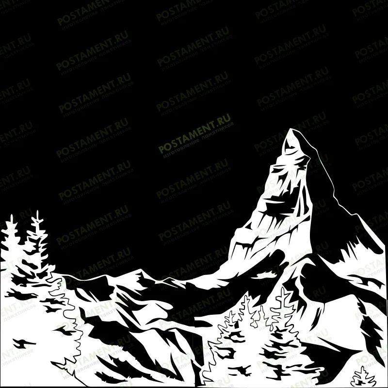 горы гравировка на памятник 99029
