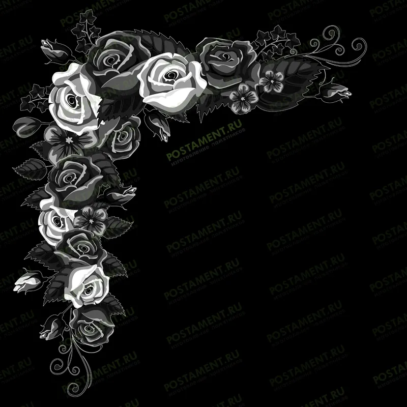 розы уголок на памятник