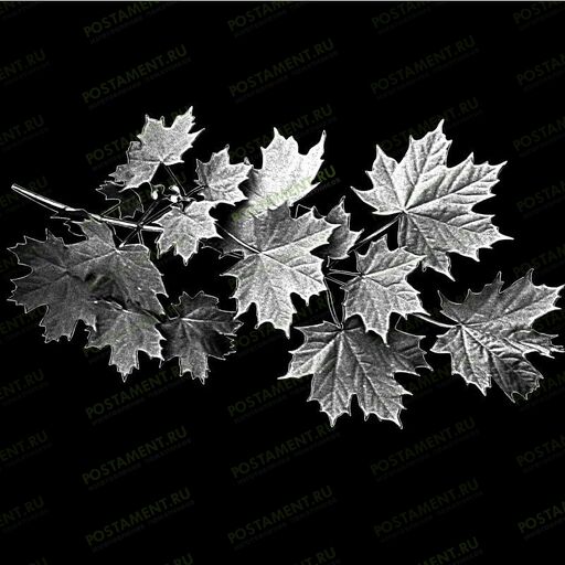 Кленовая веточка оформления мужского памятника