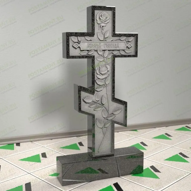 Крест с розами № 18438