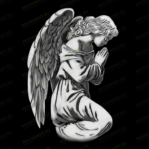 Ангел молящийся для нанесения на памтяник
