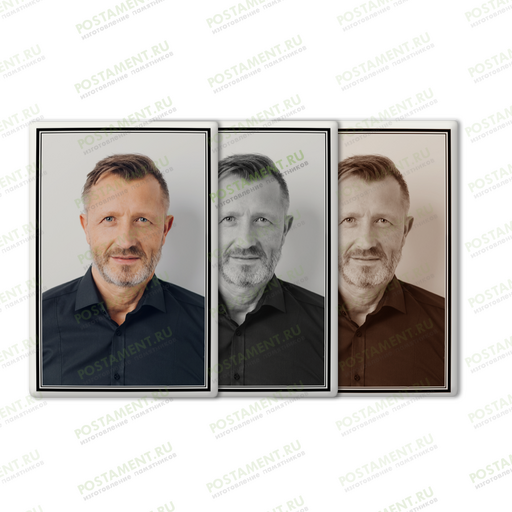 Керамическое фото прямоугольник на надгробие 91829