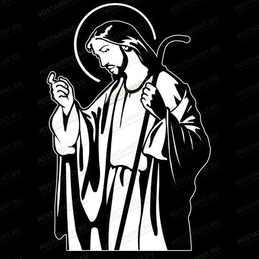 Картинка Иисус для гравировки на памятник 98024