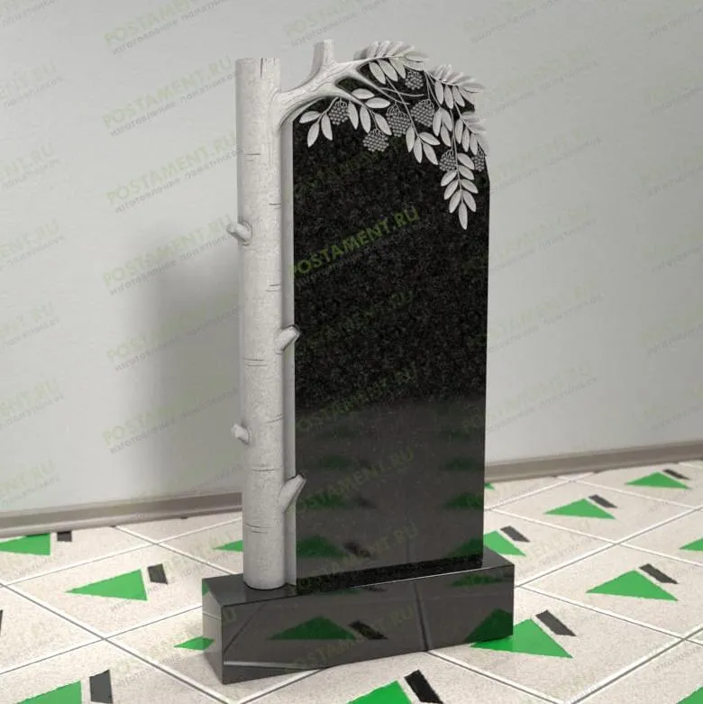Памятник с рябиной на могилу