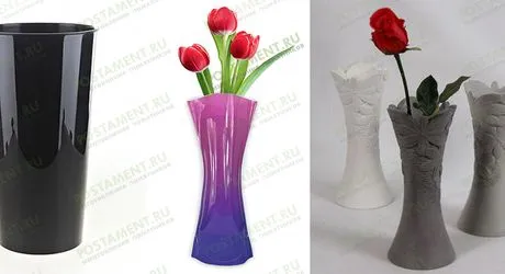 Пластиковая ваза на могилу