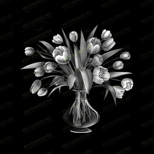 Ваза с тюльпанами на памятник 91073