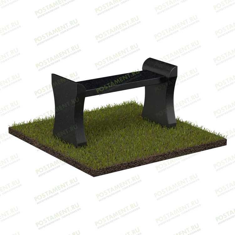 Лавочка из натурального камня на могилу 51122