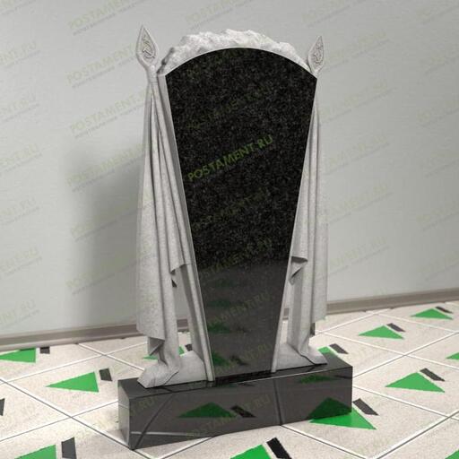 Памятник военному на могилу с щитом