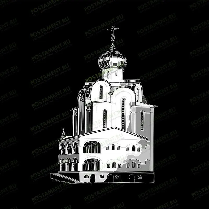 Рисунок собора на памятник