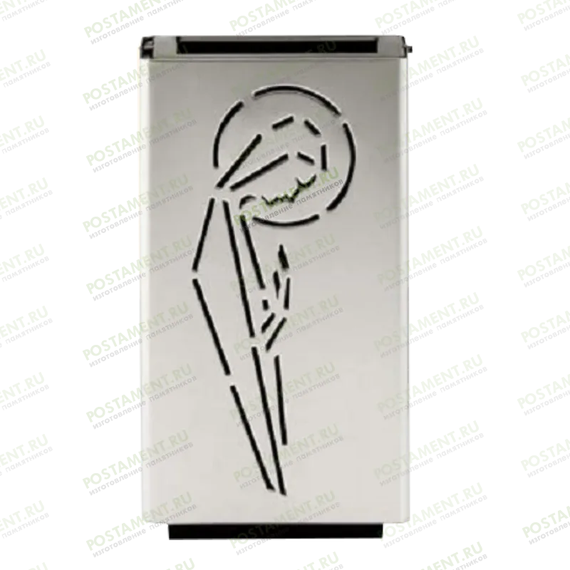 Вазочка из нержавеющей стали на памятник