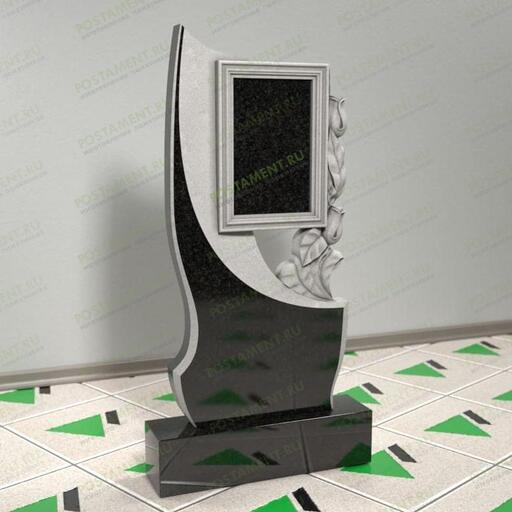 Памятник с рамкой на могилу 12699
