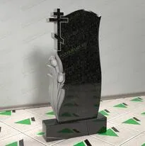 Памятник с тюльпанами и крестом № 12515