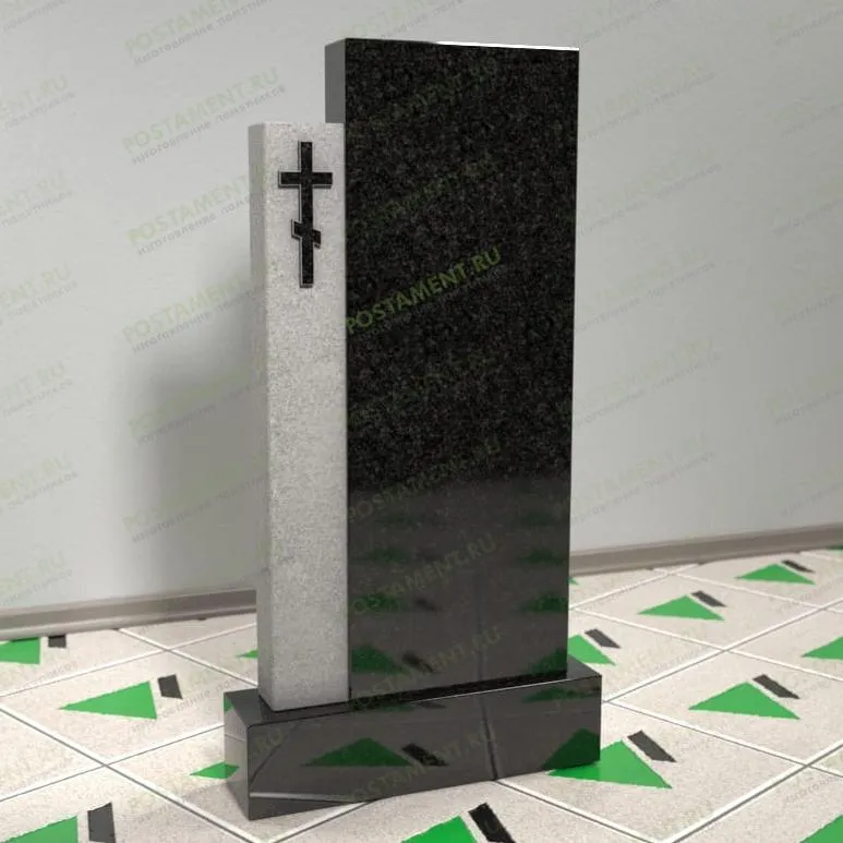 Памятник прямоугольный с крестом