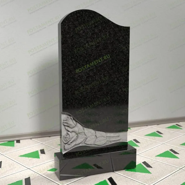 Памятник с резными розами 12504