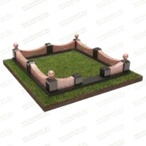 Цокольная ограда на могилу 22136