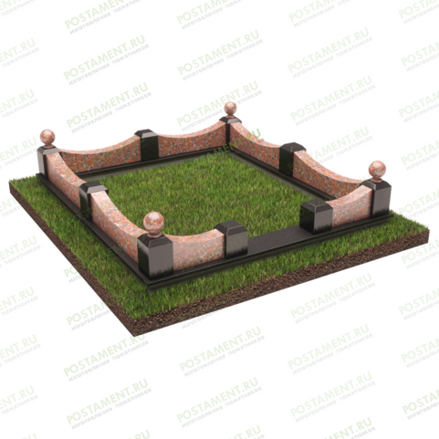 Цоколь из гранита Капустинского