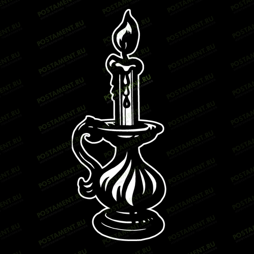 ваза со свечой рисунок на надгробие 92051