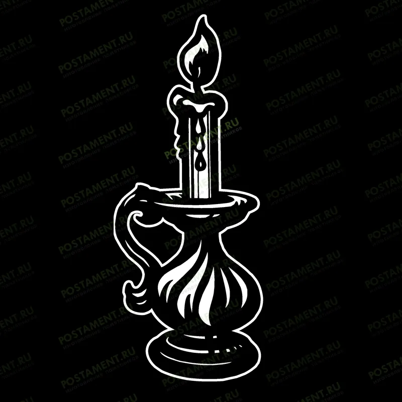 ваза со свечой рисунок на надгробие 92051