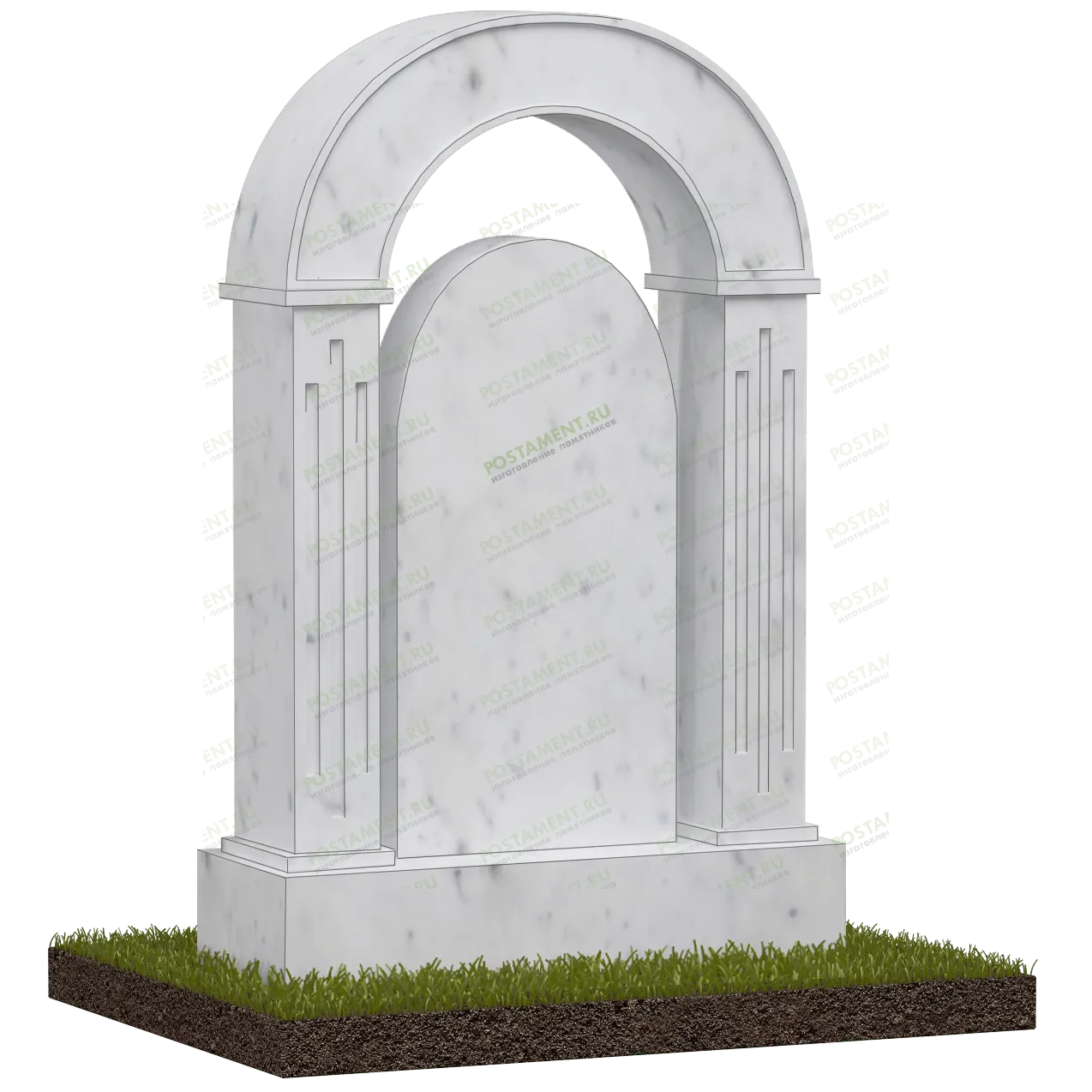 Памятник с аркой белый
